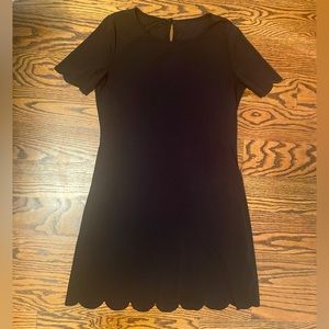 Black scallop dress
